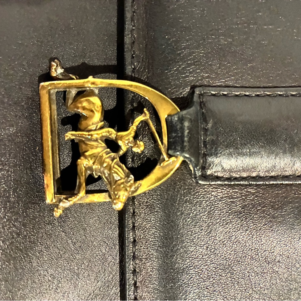 Ralph Lauren Black and Gold Shoulder Bag